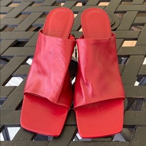 NWT Zara red sandals size 41 -us10